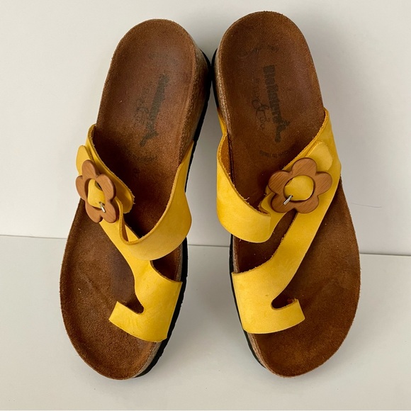Bionatura Suede Cork Comfort Italy Boho Flower Garden Girl Cottagecore 6 Sandals - Picture 2 of 11